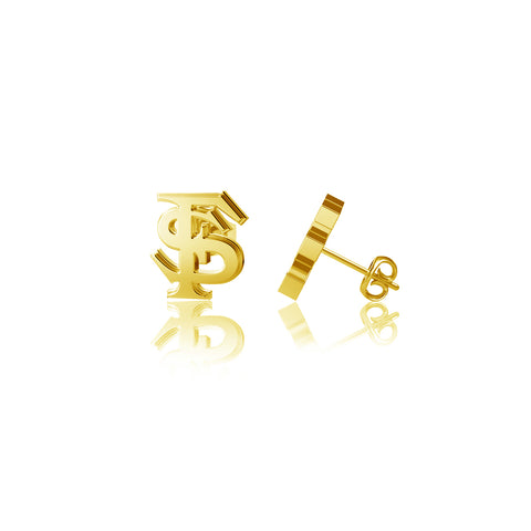 Florida State University Post Earrings - Gold Plated