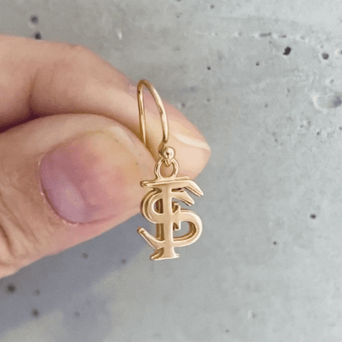 Florida State University Dangle Earrings - Gold