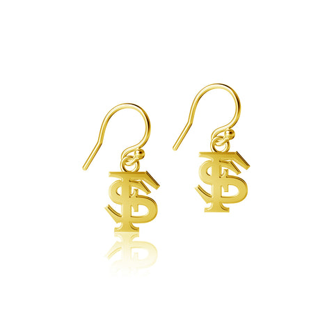 Florida State University Dangle Earrings - Gold