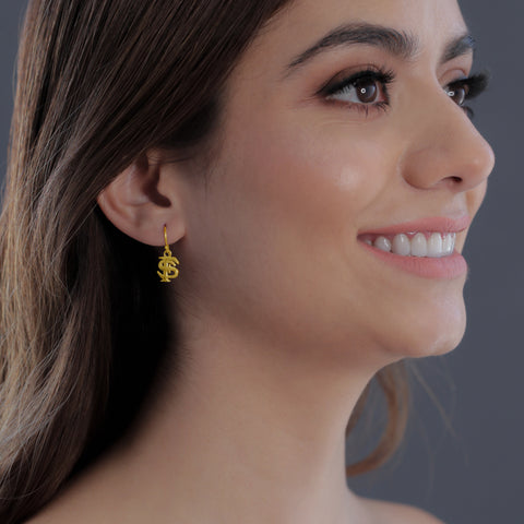 Florida State University Dangle Earrings - Gold