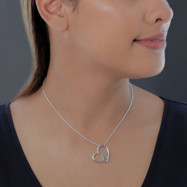 Florida State University Heart Necklace - Silver