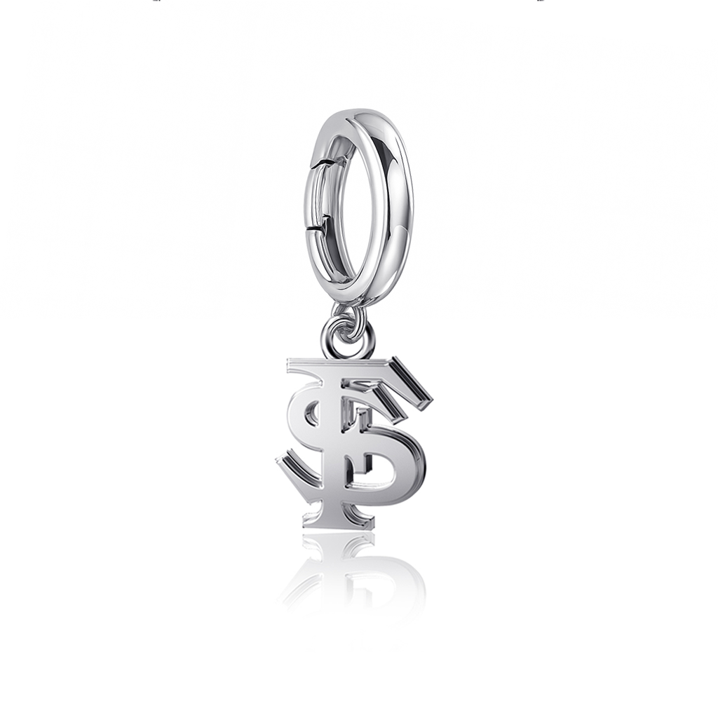 Fsu Charm Florida State University Bracelet Charm - Silver – Dayna Designs