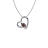 Football Heart Necklace - Enamel