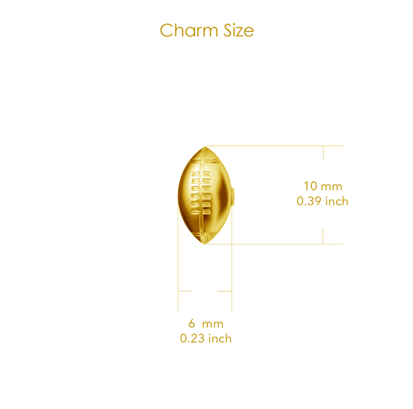 Football Stud Earrings - Gold