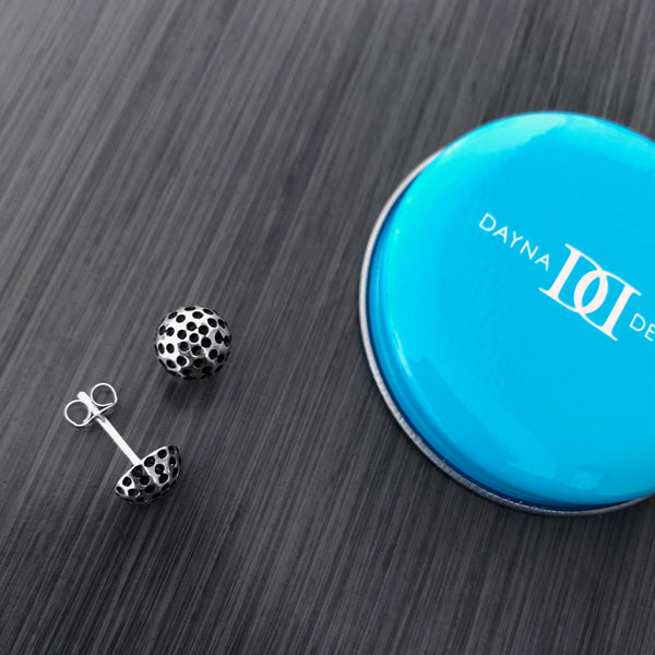 Golf Ball Stud Earrings