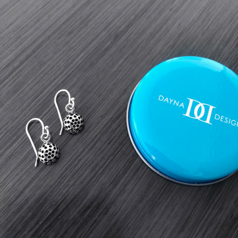 Golf Ball Dangle Earrings