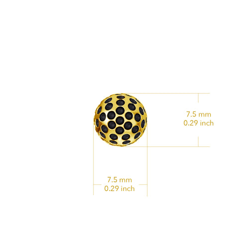 Golf Ball Stud Earrings - Gold