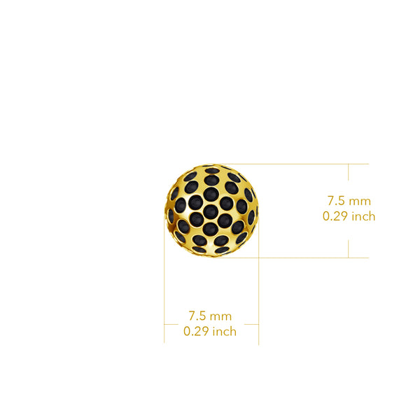 Golf Ball Pendant Necklace - Gold