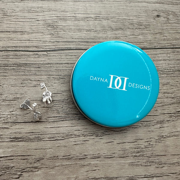 Giraffe Stud Earrings - Silver