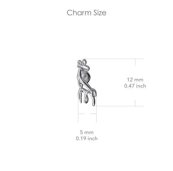 Giraffe Stud Earrings - Silver