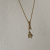 Giraffe Pendant Necklace - Gold