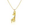 Giraffe Pendant Necklace - Gold