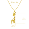 Giraffe Pendant Necklace - Gold