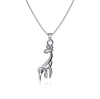 Giraffe Pendant Necklace - Silver