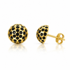 Golf Ball Stud Earrings - Gold
