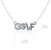 GOLF Pendant Necklace - Silver