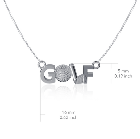 GOLF Pendant Necklace - Silver