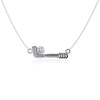 GOLF Club Pendant Necklace - Silver