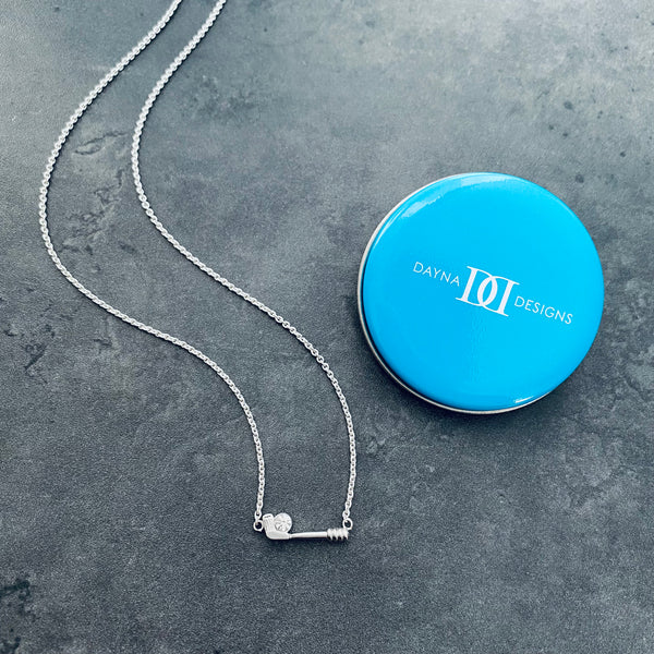 GOLF Club Pendant Necklace - Silver