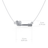 GOLF Club Pendant Necklace - Silver