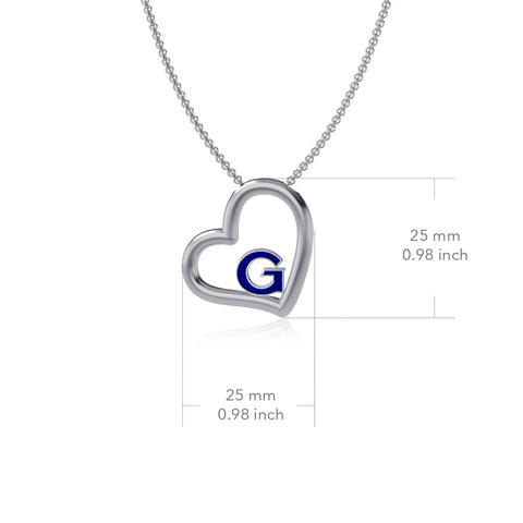 Georgetown Hoyas Heart Pendant Necklace - Enamel