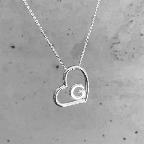 Georgetown Hoyas Heart Pendant Necklace - Silver
