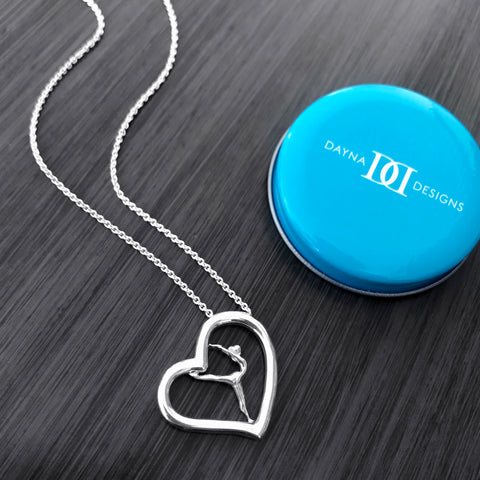 Gymnastics Heart Necklace
