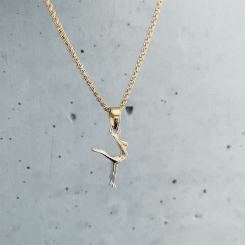 Gymnastics Pendant Necklace - Gold