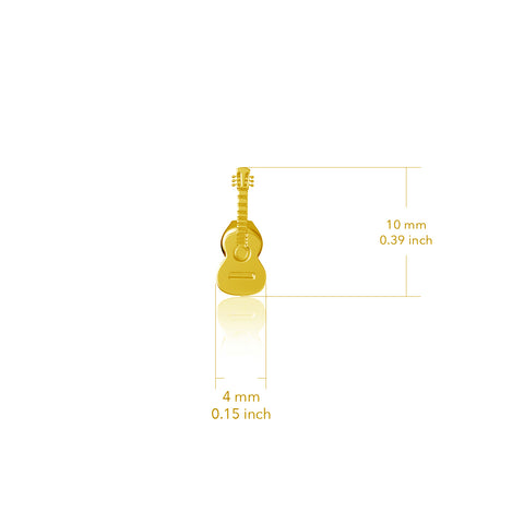 Guitar Stud Earrings - Gold