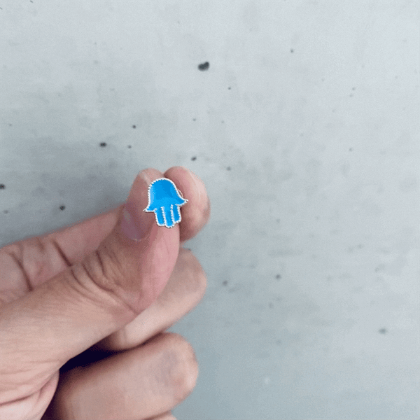 Hamsa Stud Earrings - Enamel