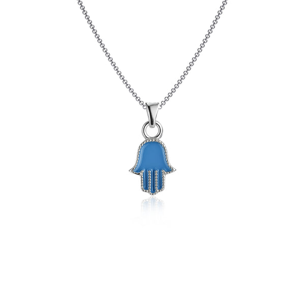 Hamsa Pendant Necklace - Enamel