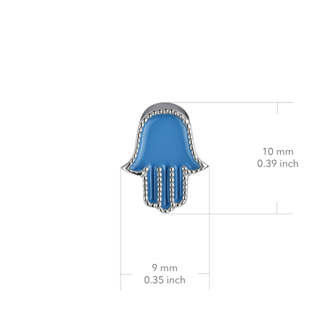 Hamsa Pendant Necklace - Enamel