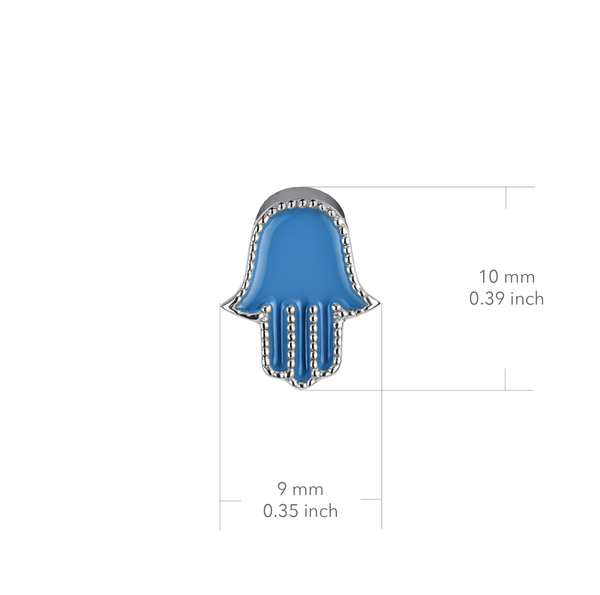 Hamsa Pendant Necklace - Enamel