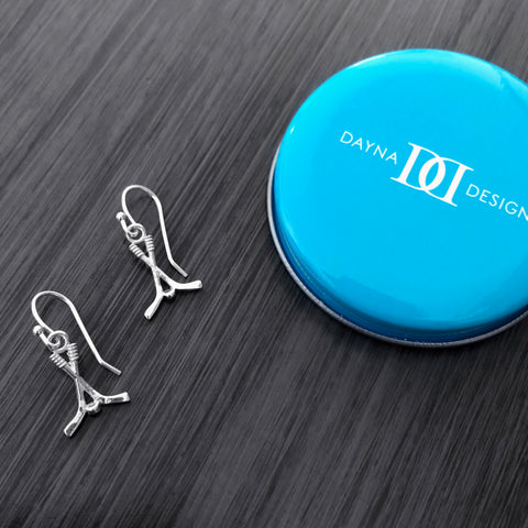 Hockey Dangle Earrings