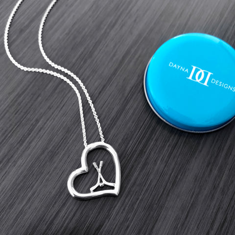 Hockey Heart Necklace