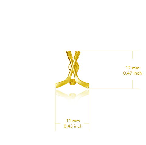 Hockey Pendant Necklace - Gold