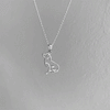 Labrador Silhouette Pendant Necklace - Silver