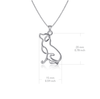 Labrador Silhouette Pendant Necklace - Silver