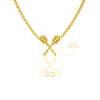 Lacrosse Sticks Pendant Necklace - Gold