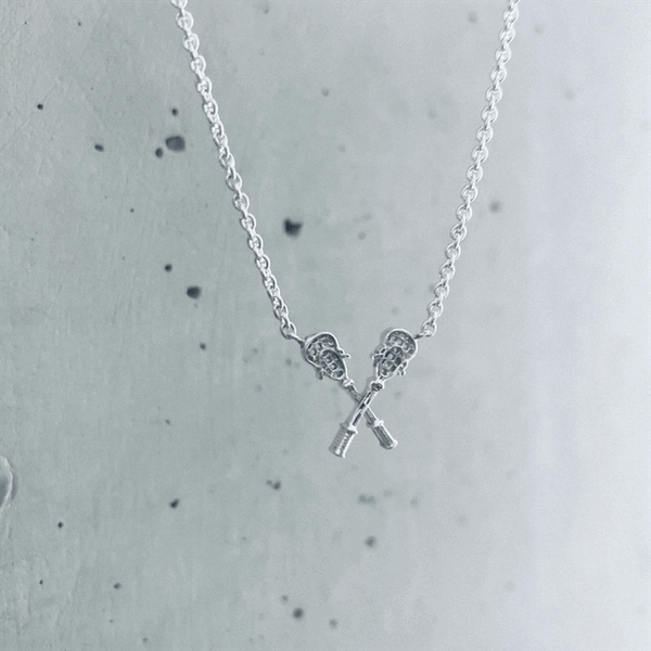 Lacrosse Sticks Pendant Necklace