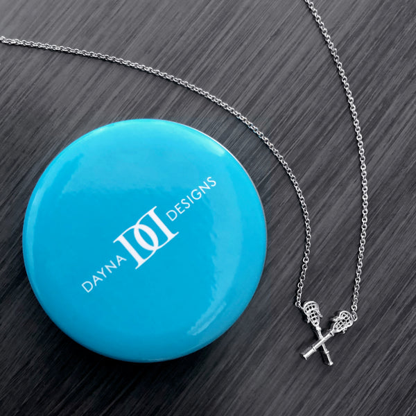 Lacrosse Sticks Pendant Necklace