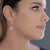 Louisiana State University Fleur de Lis Crystal Dangle Earrings - Silver