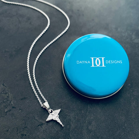Medical Caduceus Pendant Necklace