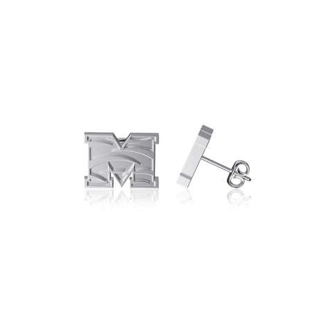 Morehouse Maroon Tigers Post Earrings - Silver