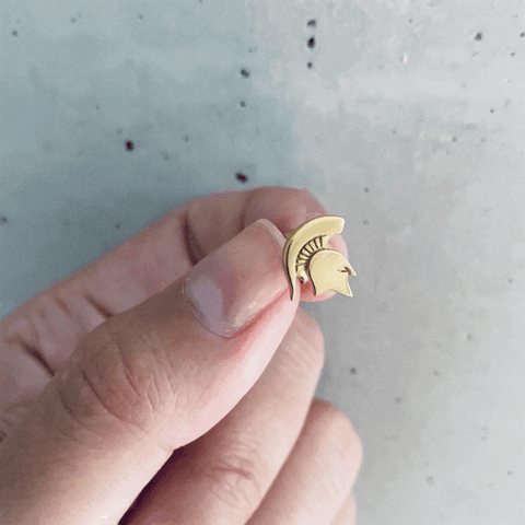 Michigan State University Stud Earrings - Gold