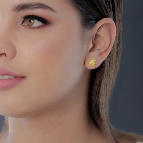 Michigan State University Stud Earrings - Gold