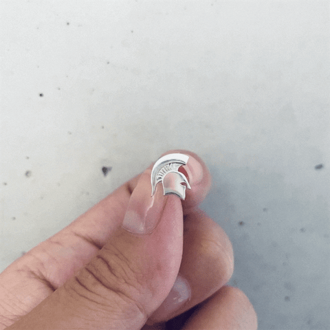 Michigan State University Stud Earrings - Silver