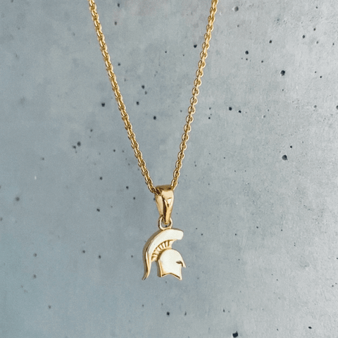 Michigan State University Pendant Necklace - Gold