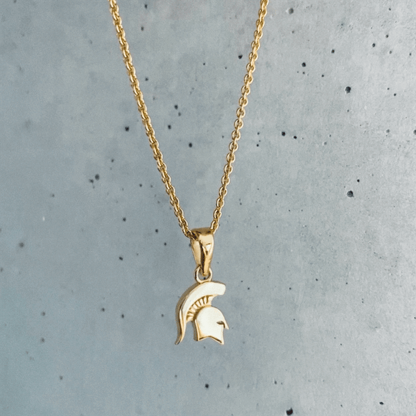 Michigan State University Pendant Necklace - Gold