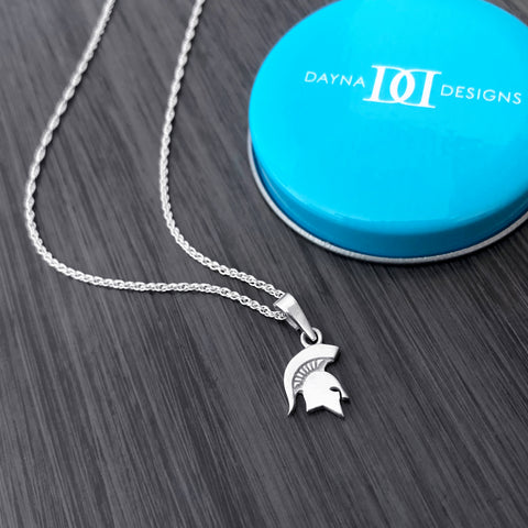 Michigan State University Pendant Necklace - Silver
